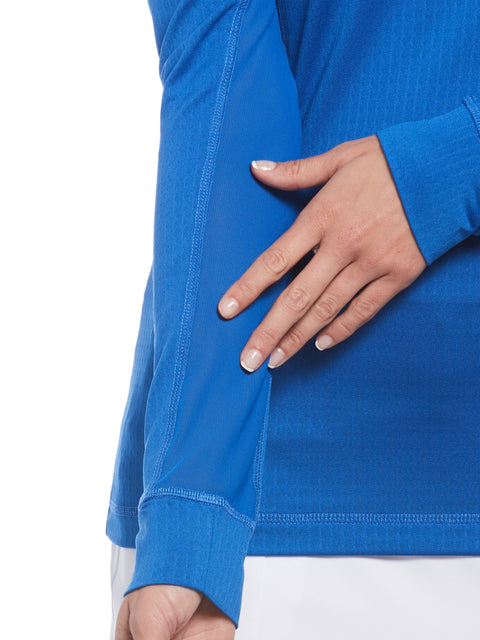 Womens 1/4 Zip Seams Long Sleeve Top-Jackets-Callaway