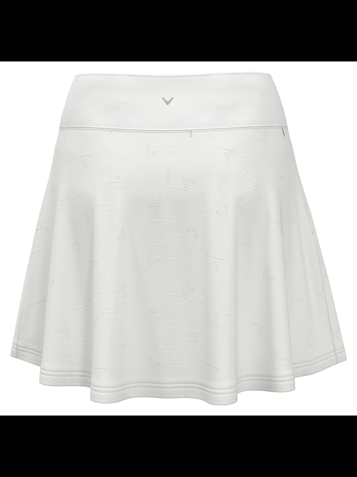 Chevron Perforated 16" Golf Skort (Brilliant White) 