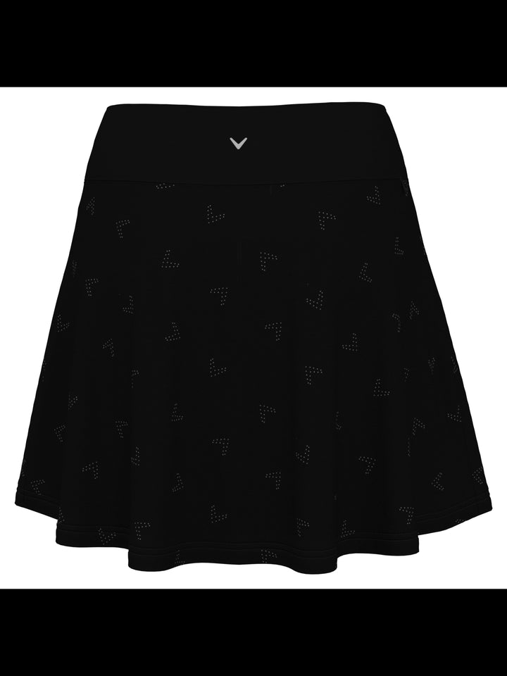 Chevron Perforated 16" Golf Skort (Caviar) 