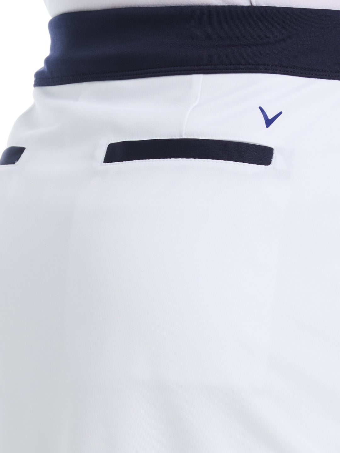 16" Color Block Wrap Golf Skort (Brilliant White) 