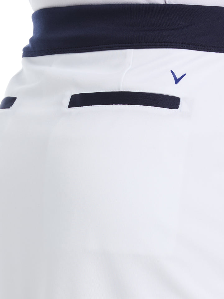 16" Color Block Wrap Golf Skort (Brilliant White) 