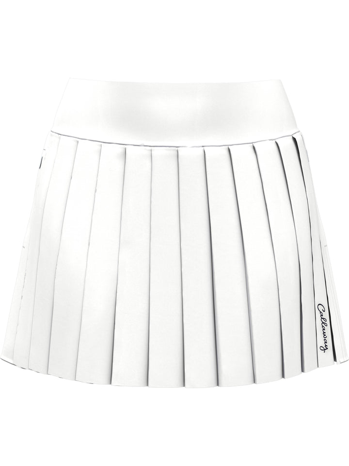 Womens 16" High Waist Pleated Solid Golf Skort-Skorts-Brilliant White-GG-XS-Callaway