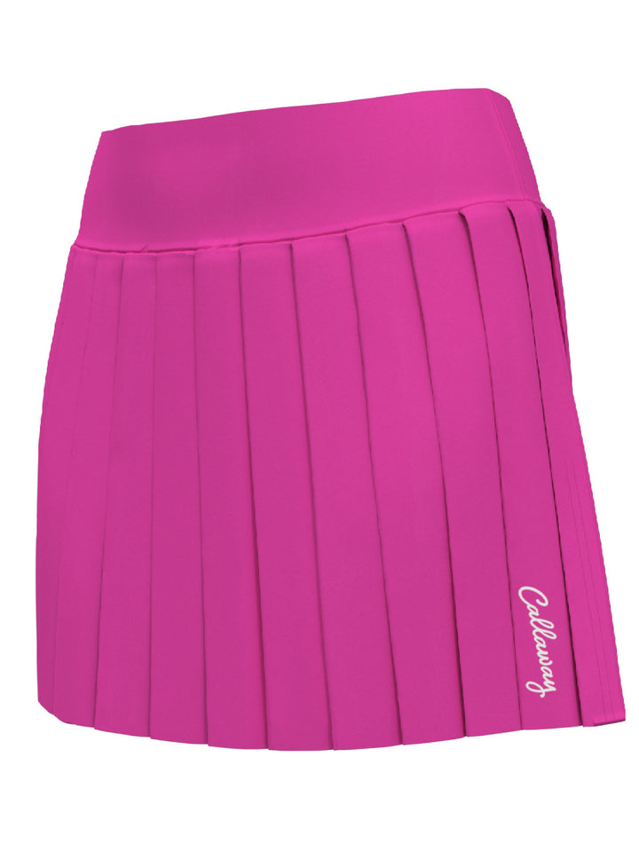 Womens 16" High Waist Pleated Solid Golf Skort-Skorts-Callaway