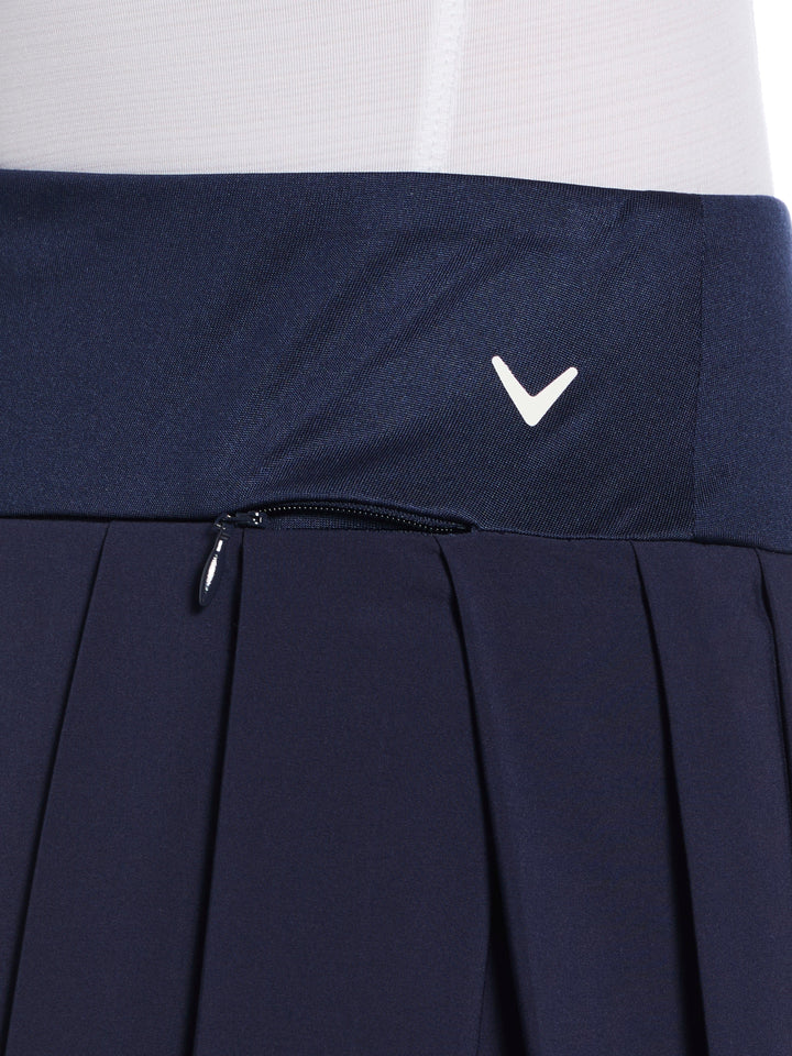 High Waist Solid Skort (Peacoat) 