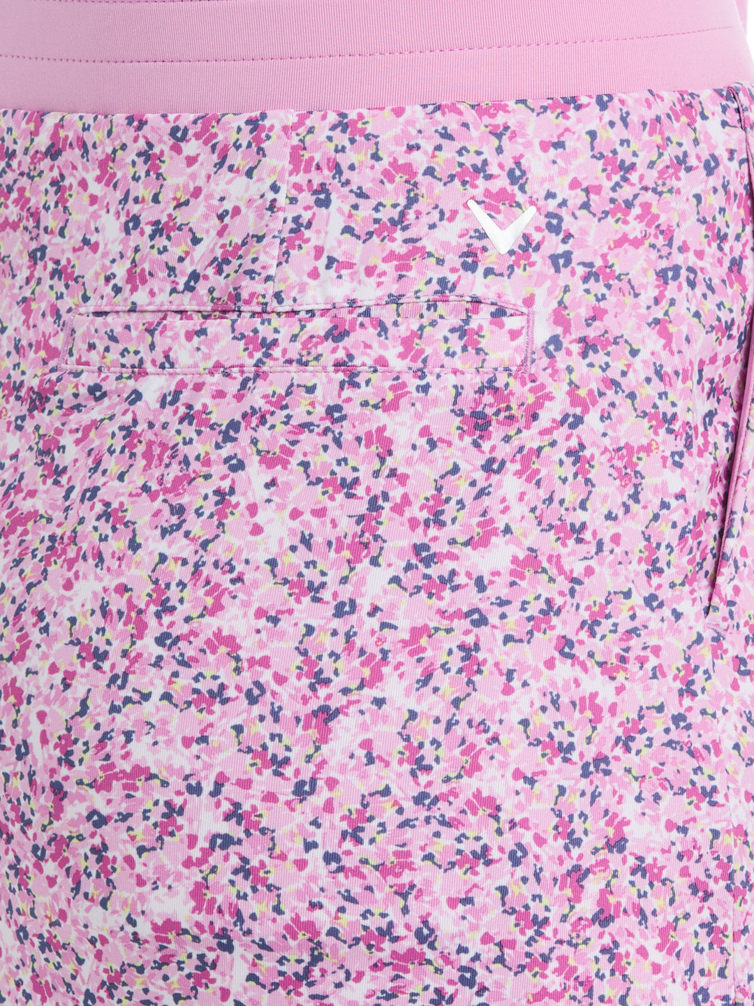 16" Mini Floral Print Color Block Golf Skort (Orchid) 