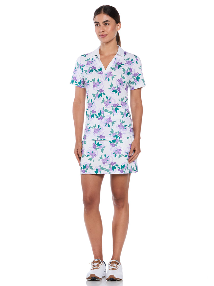 Women's 16" Open Floral Golf Skort (Pastel Lilac) 