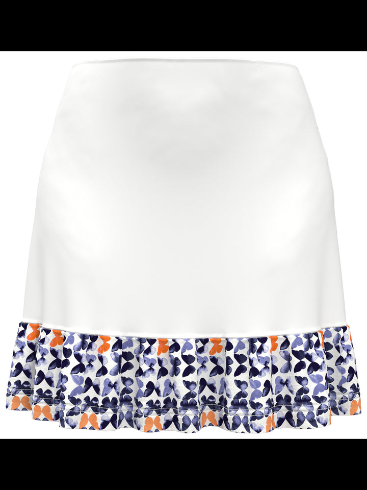 Women's Metamorphosis Butterfly Print Blocked 17" Golf Skort (Brilliant White) 