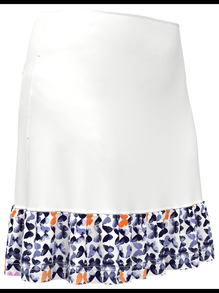 Women's Metamorphosis Butterfly Print Blocked 17" Golf Skort (Brilliant White) 