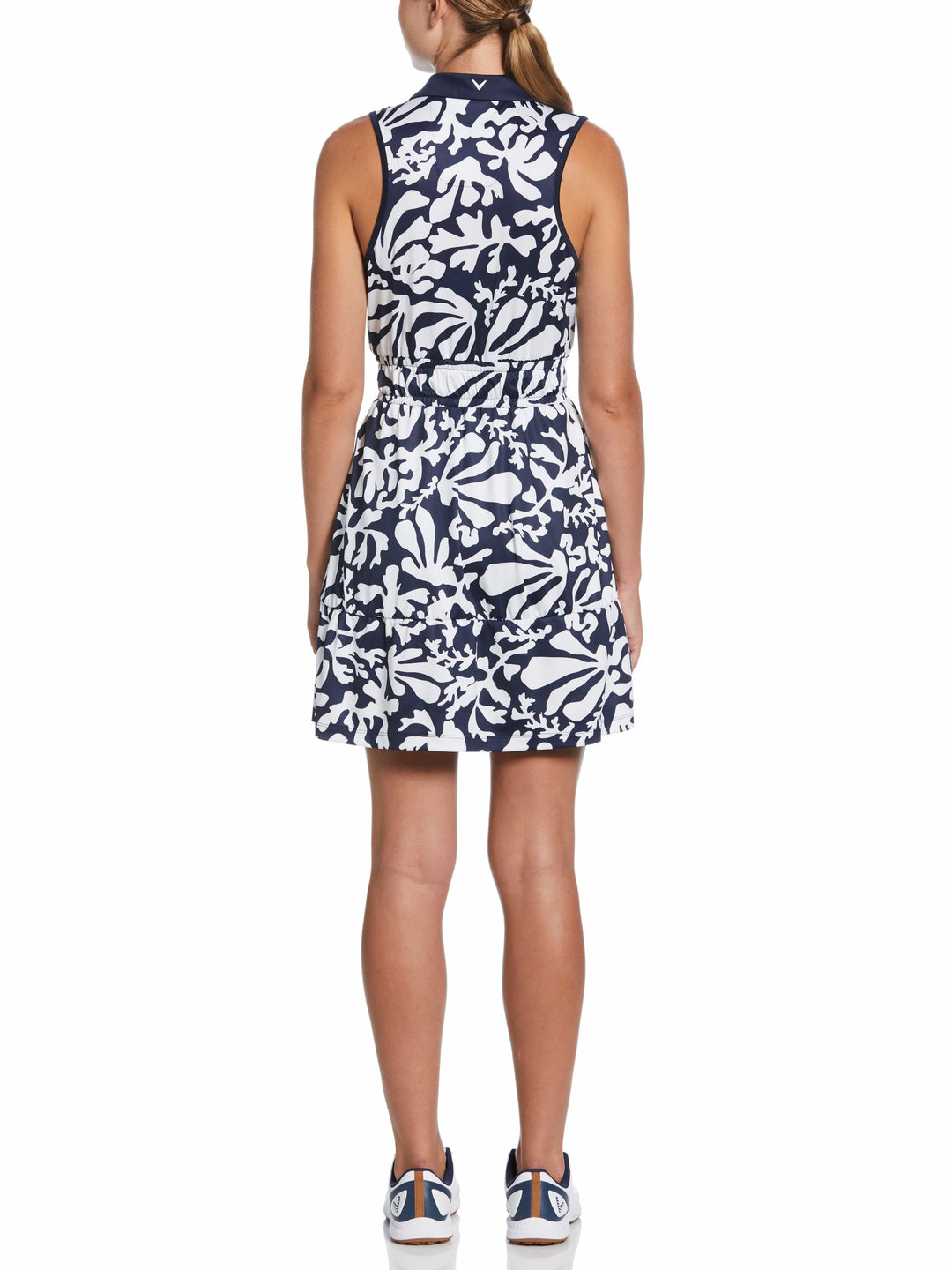 Abstract Floral Print Golf Dress (Peacoat) 