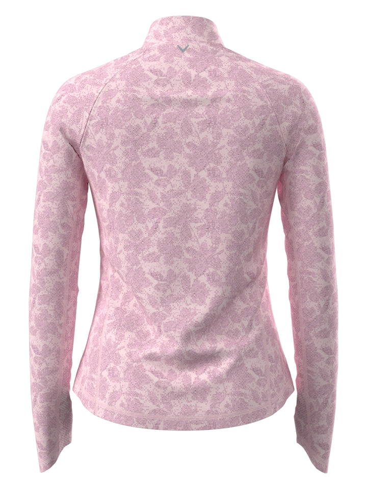 Women's Abstract Floral Long Sleeve Shirt (Cherry Blossom) 