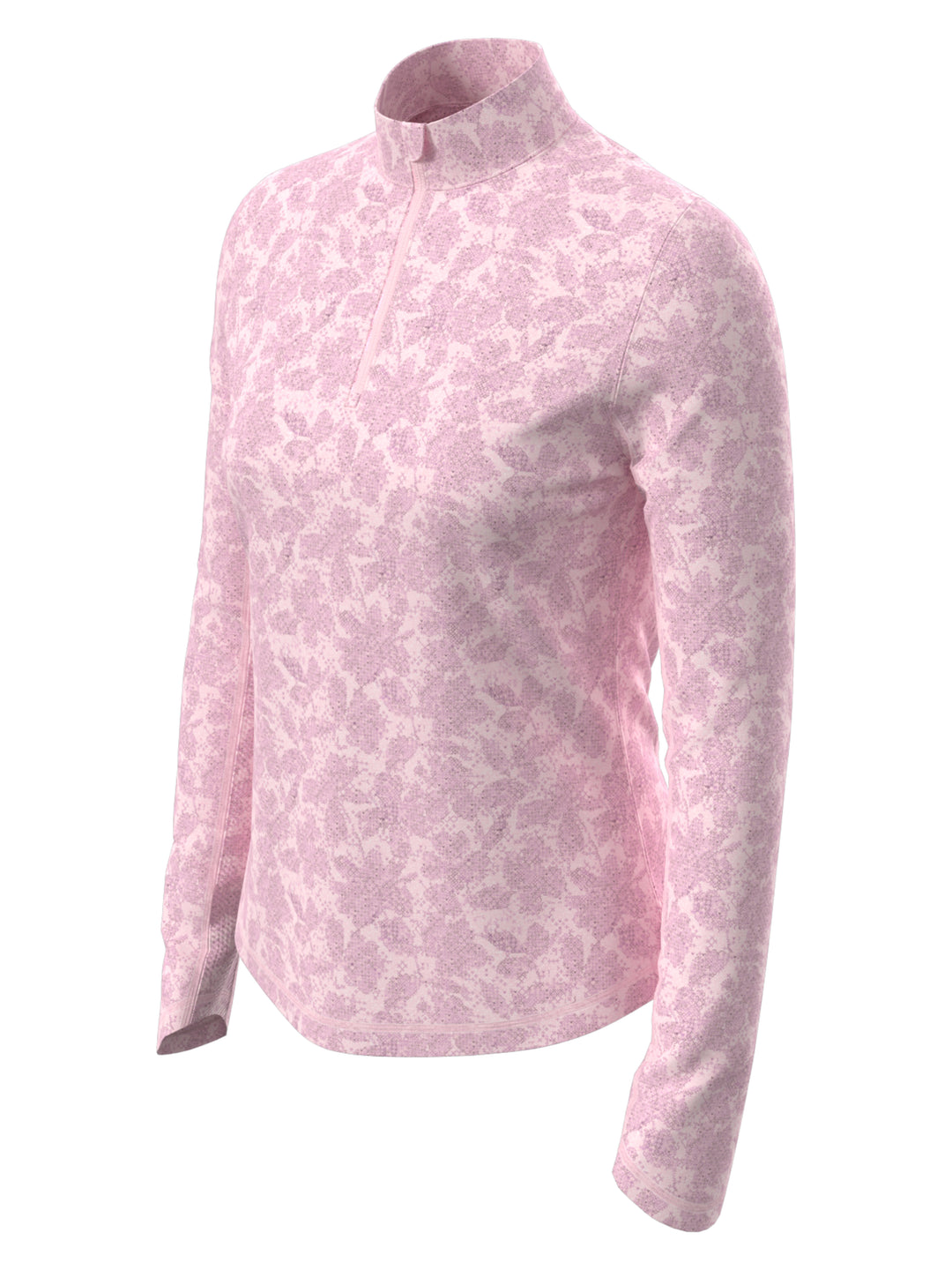 Women's Abstract Floral Long Sleeve Shirt (Cherry Blossom) 