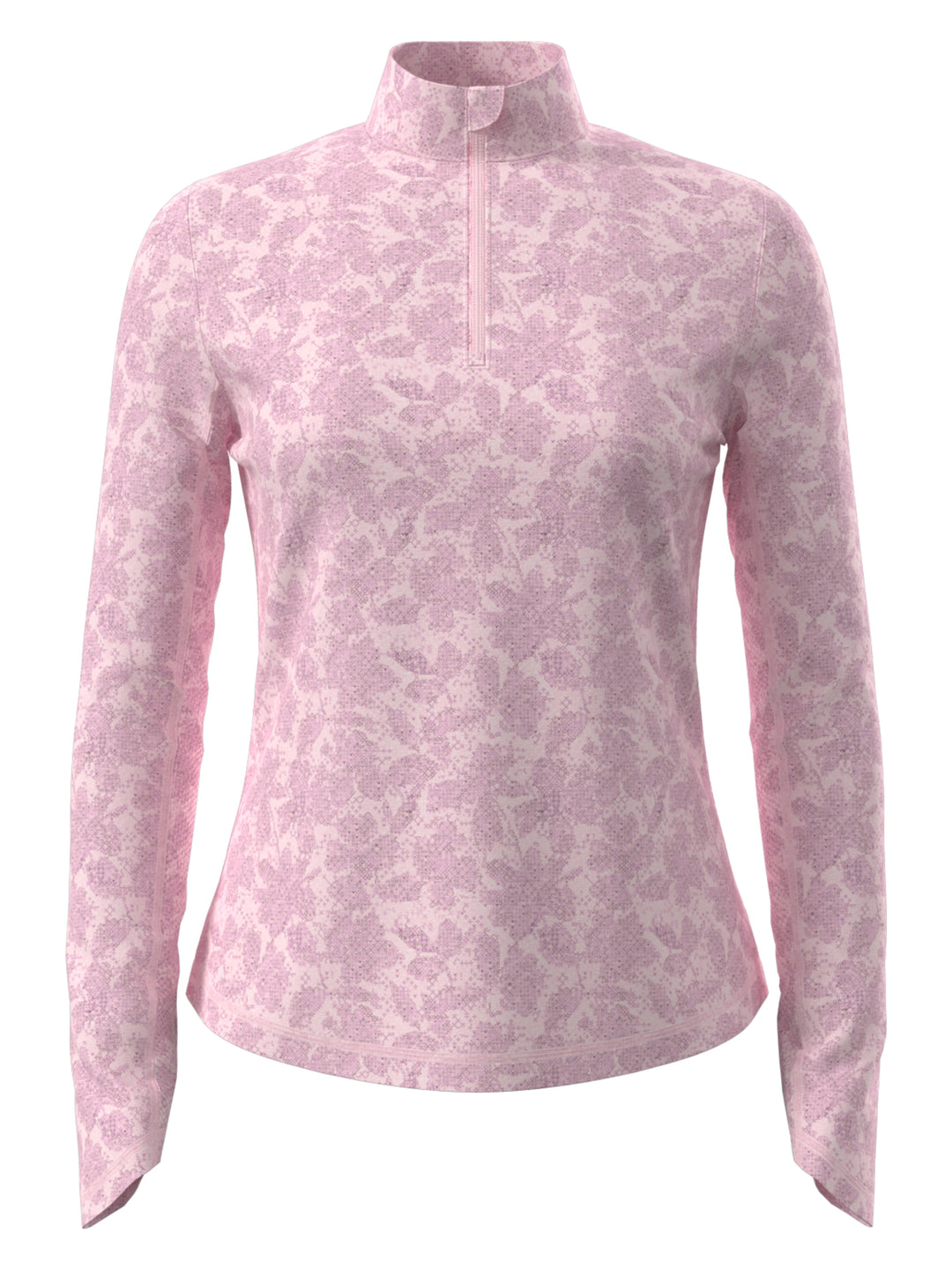 Women's Abstract Floral Long Sleeve Shirt (Cherry Blossom) 