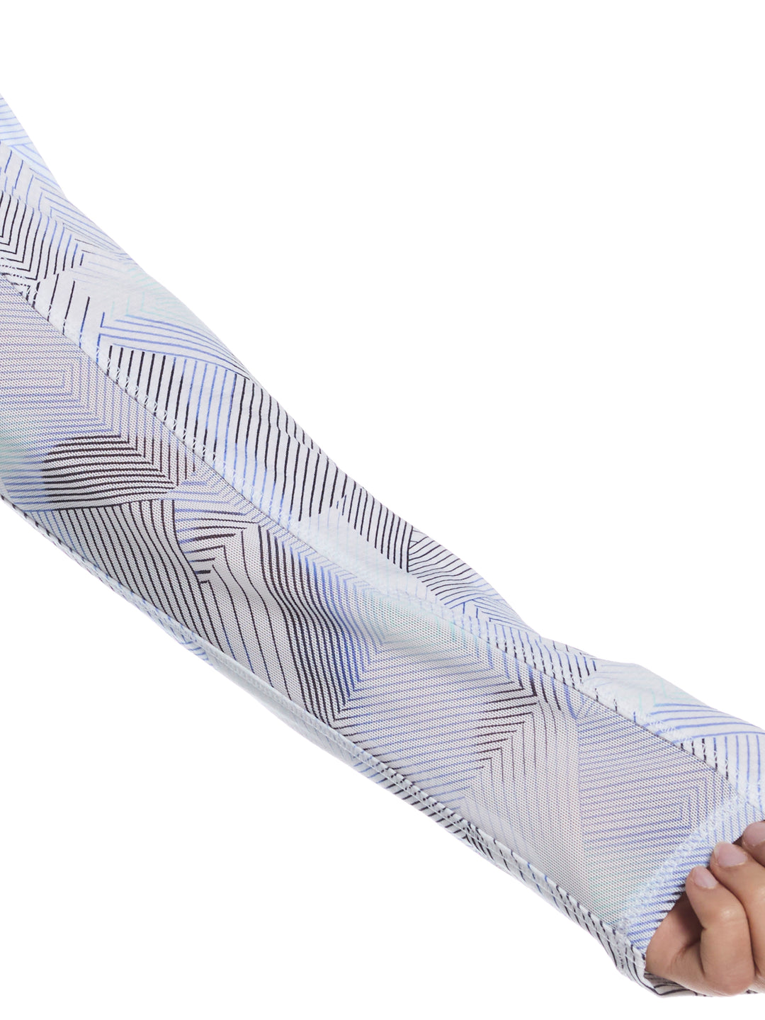 Women's Active Geo Print Long Sleeve Golf Shirt (Brilliant White) 