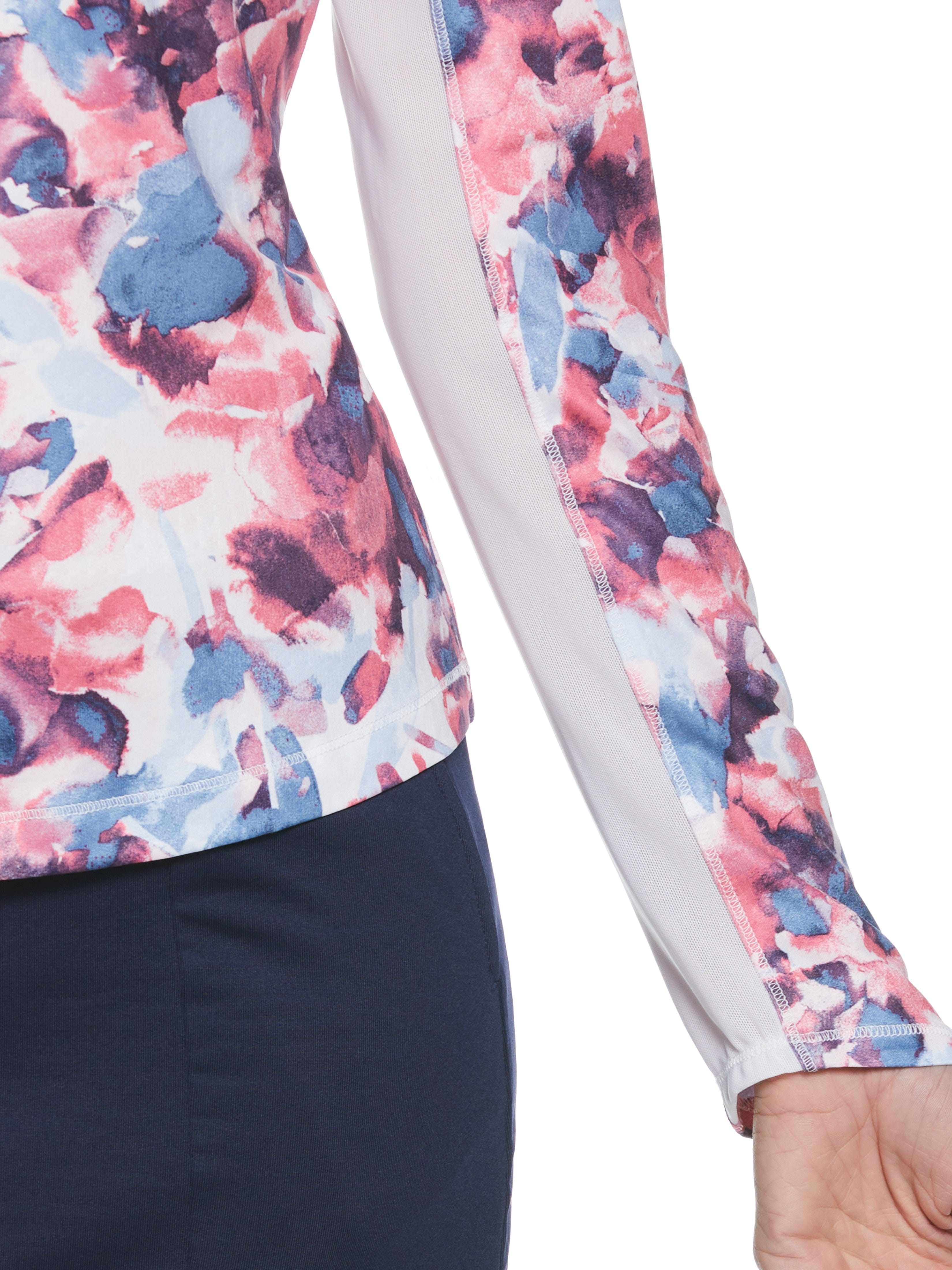 Womens Brushed Floral Print Sun Protection Golf Shirt – Callaway