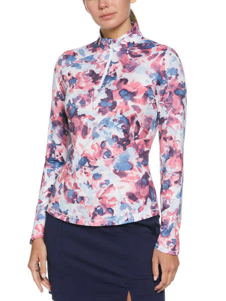 Womens Brushed Floral Print Sun Protection Golf Shirt – Callaway