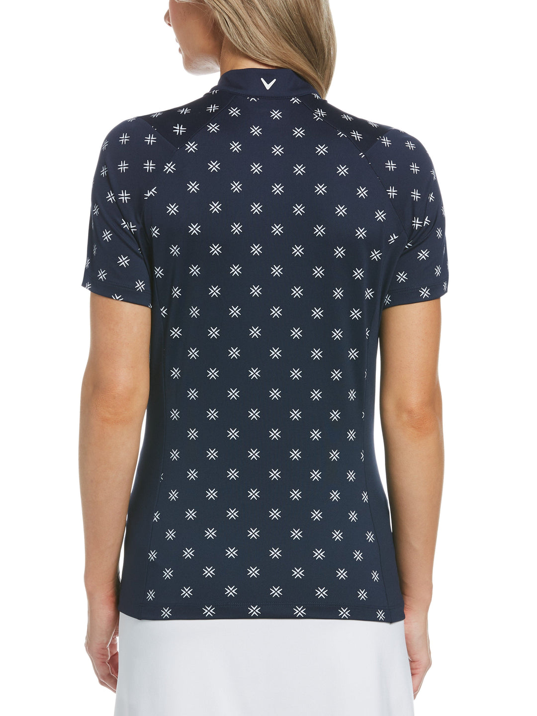 Womens Chevron Floral Print Golf Shirt-Polos-Callaway