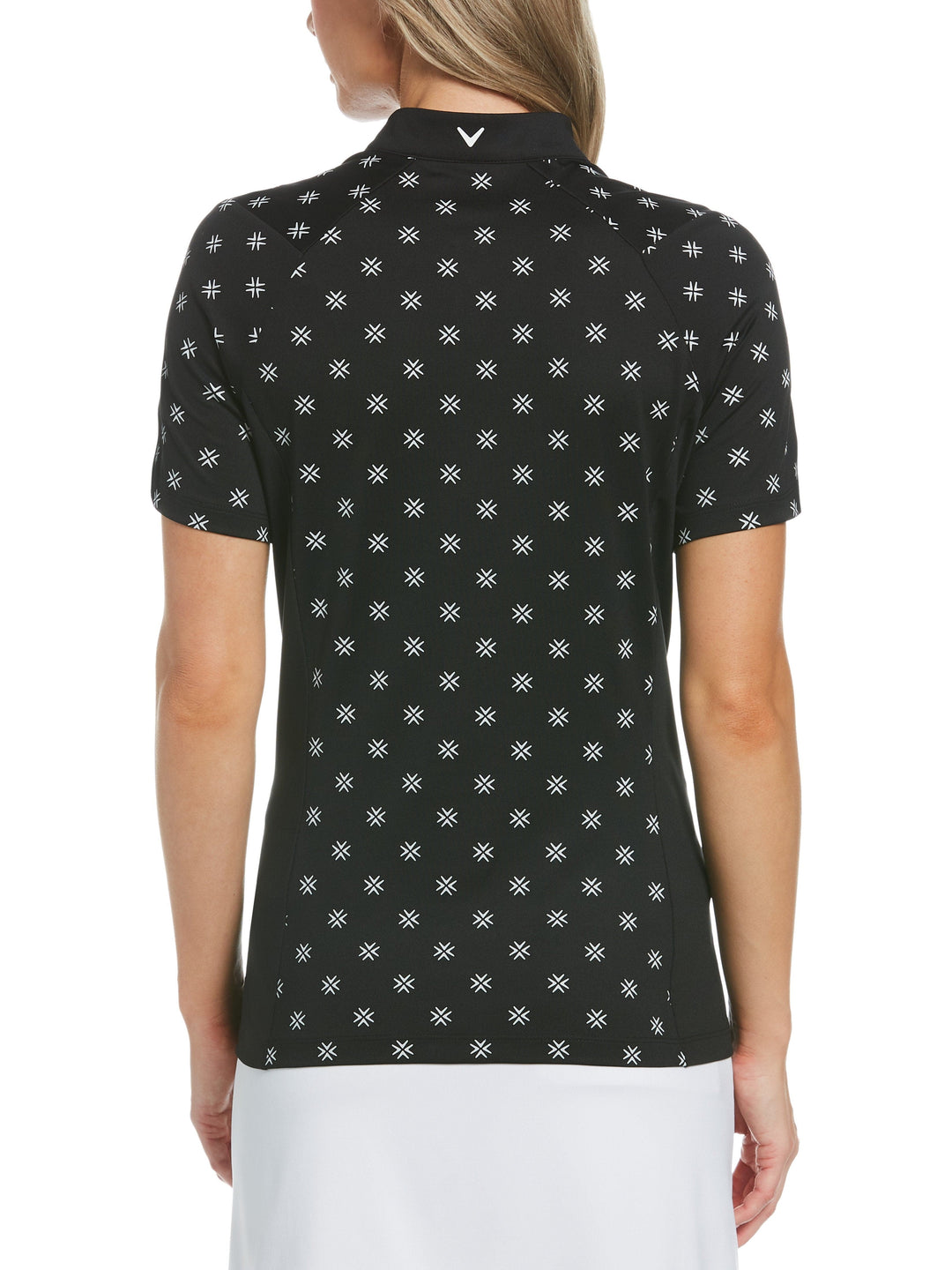 Womens Chevron Floral Print Shirt-Polos-Callaway