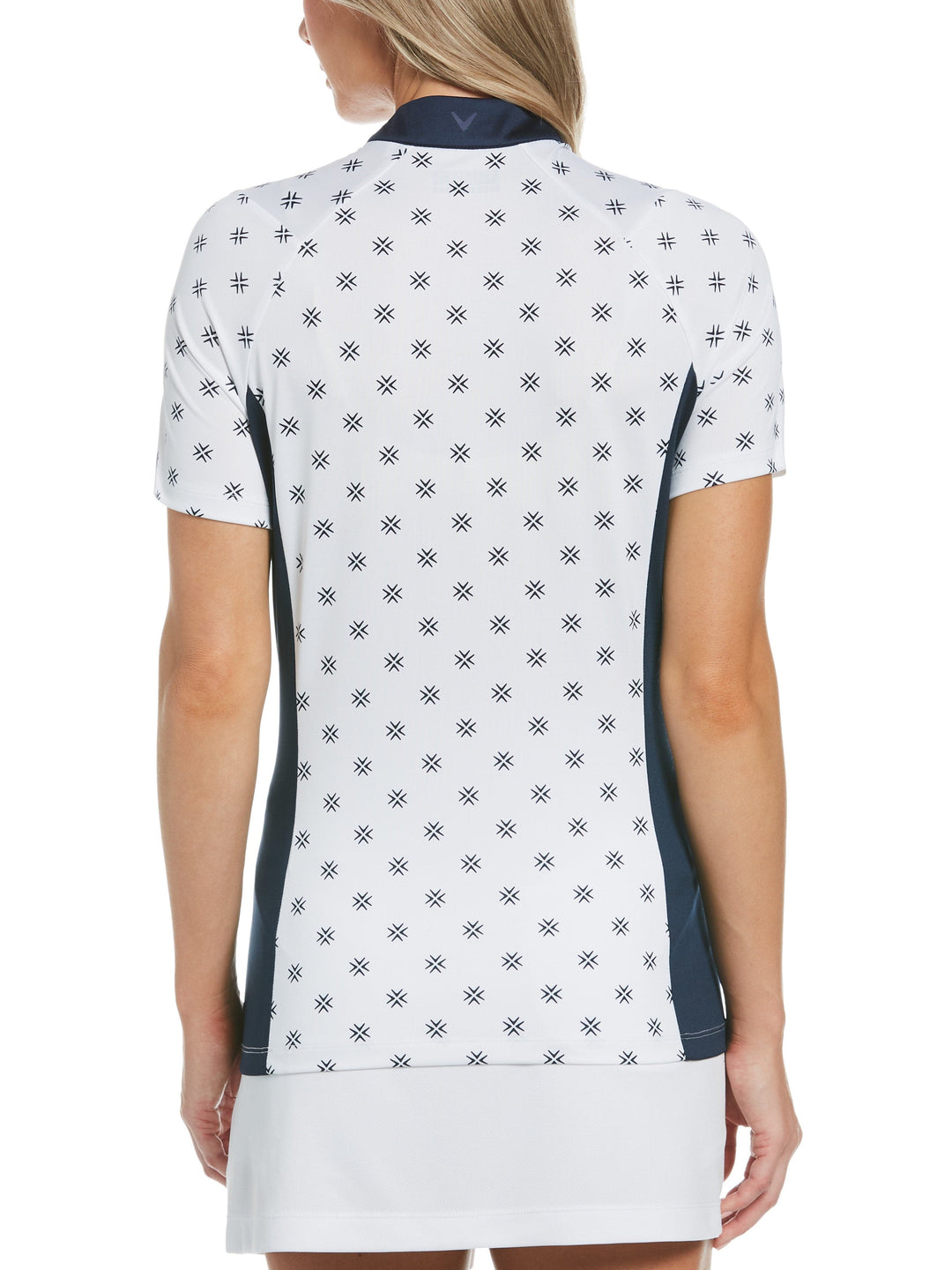 Womens Chevron Floral Print Shirt-Polos-Callaway