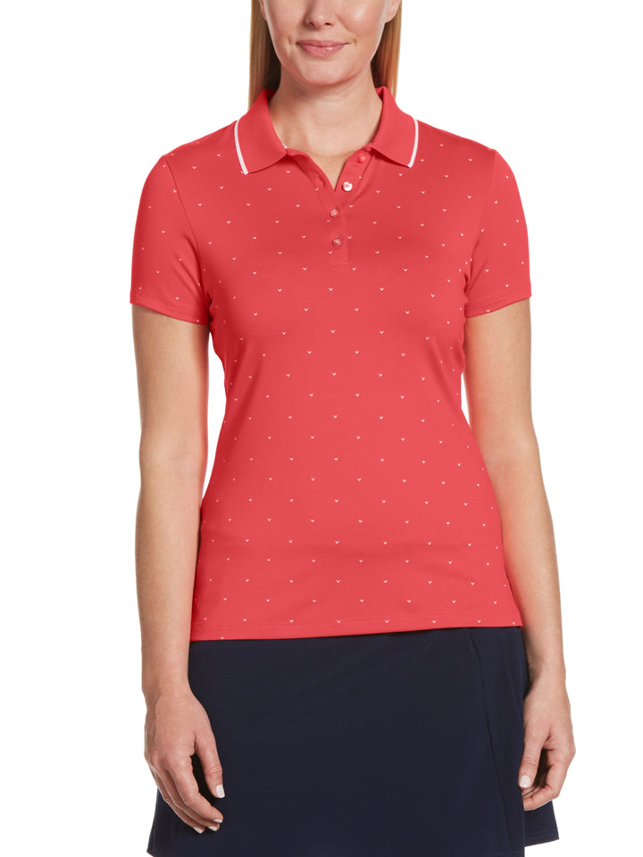 Womens Chevron Polka Dot Polo-Polos-Callaway