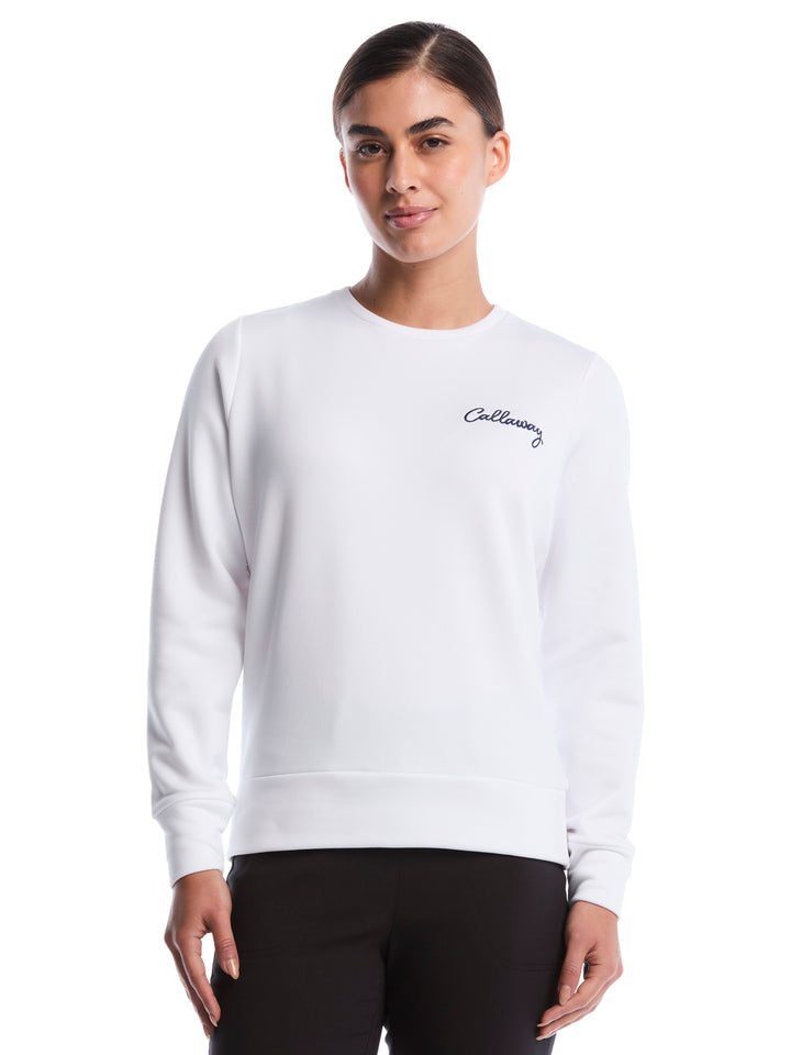 Women's Cloud Fleece Crew Neck (Brilliant White) 