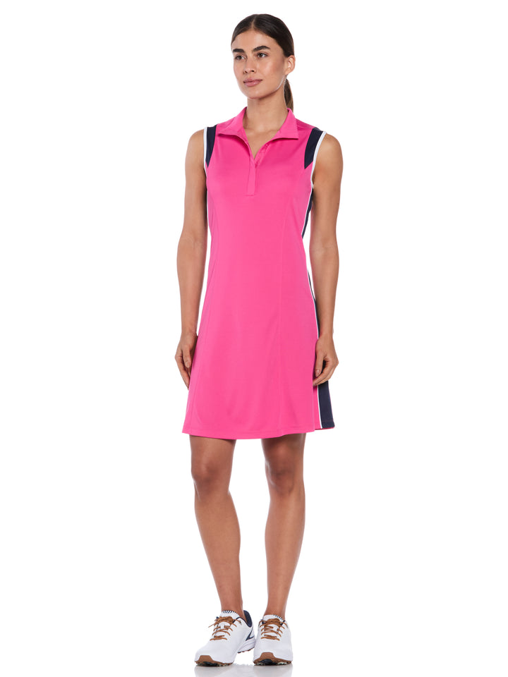 Color Block Golf Dress (Fuchsia Purple) 