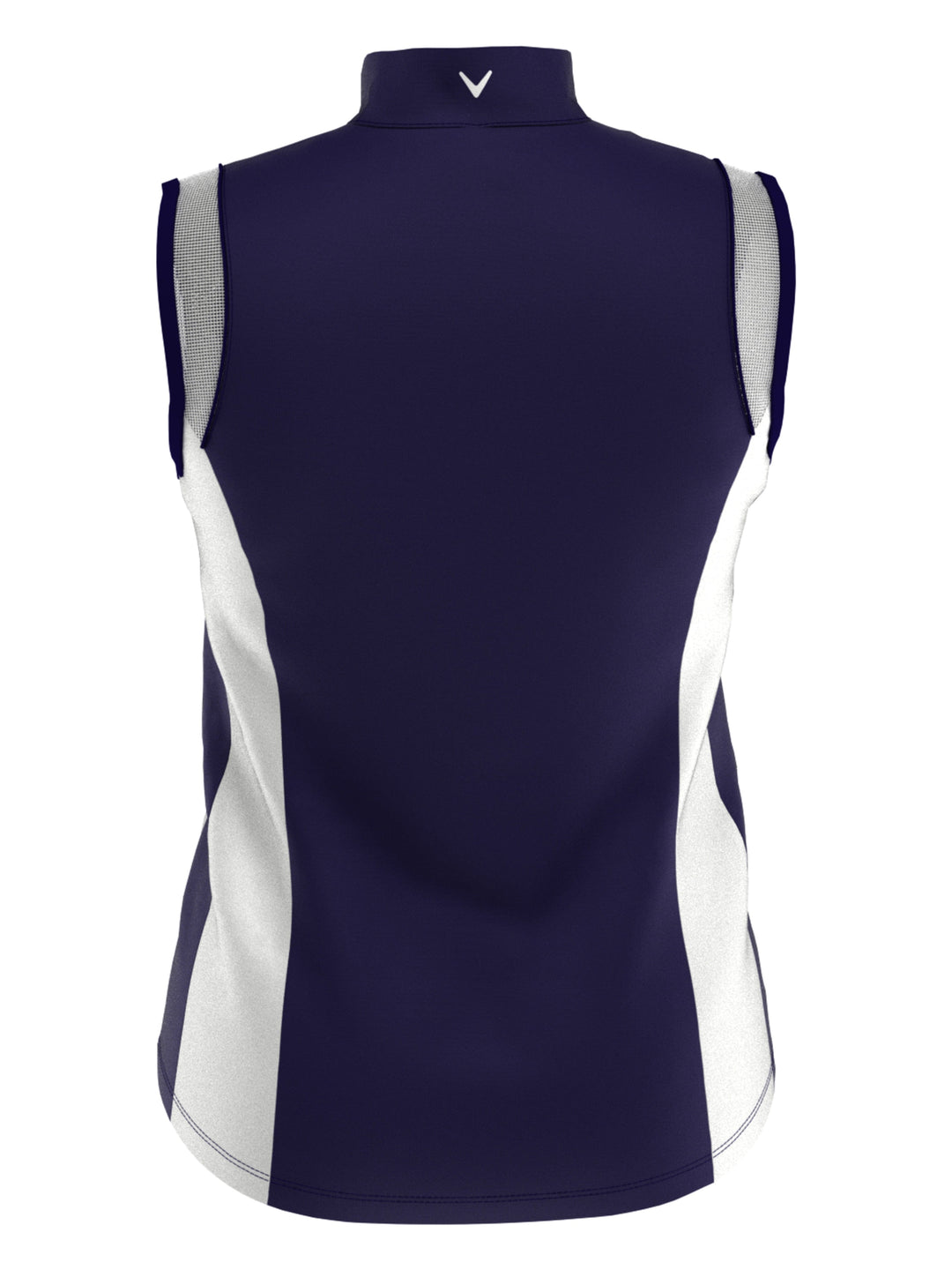 Color Block Snap Front Golf Polo with Mesh Top Detail (Peacoat) 