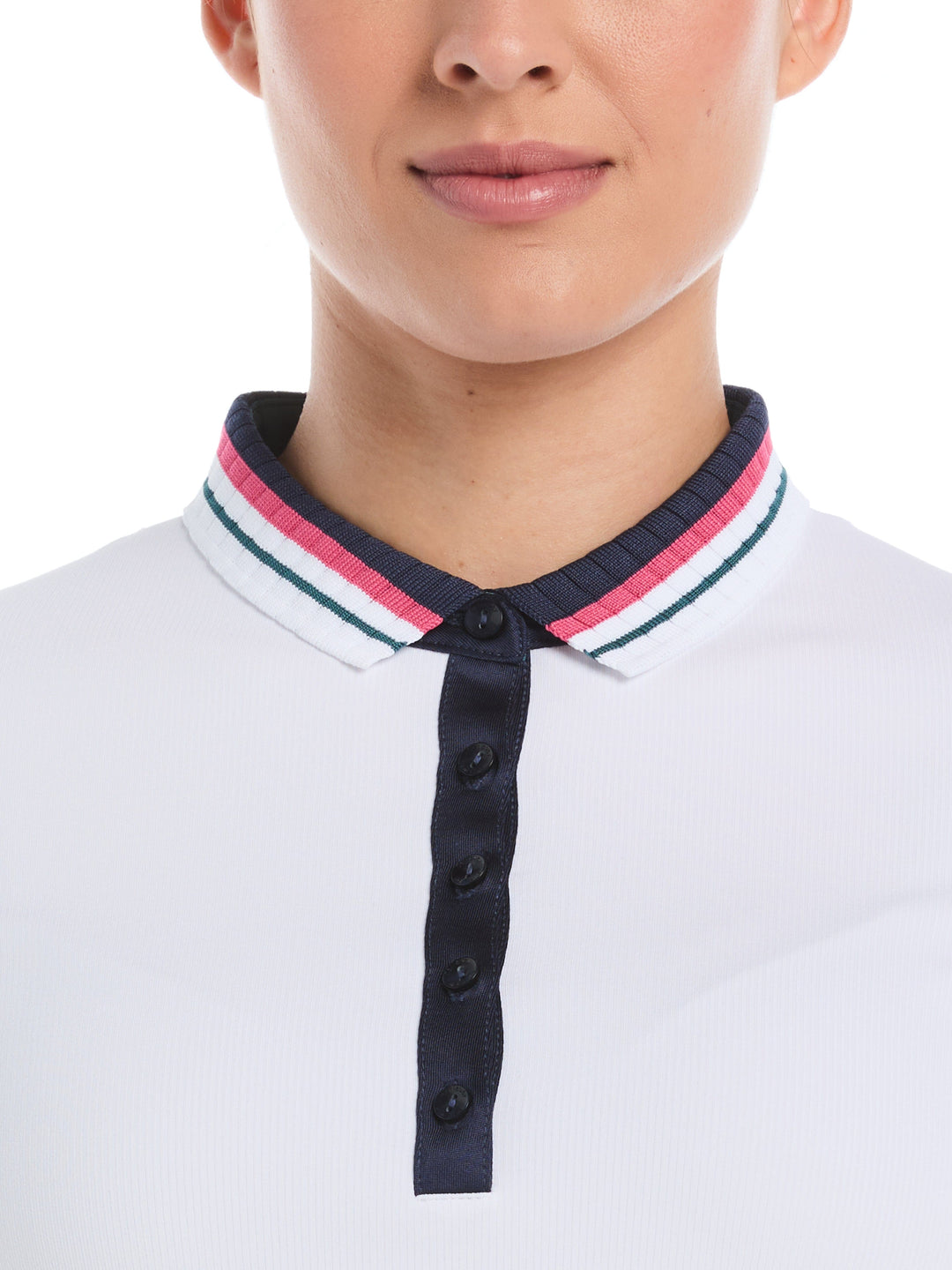 Women's Colorblock Cap Sleeve Golf Top (Brilliant White) 