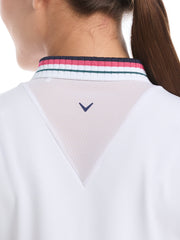 Women's Colorblock Cap Sleeve Golf Top (Brilliant White) 