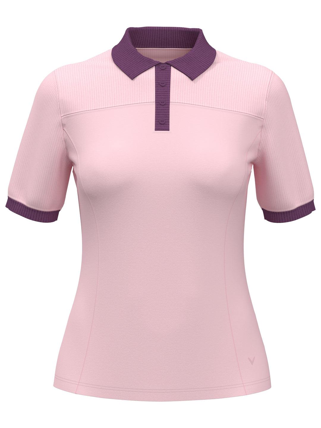Women's Color Block Golf Polo (Cherry Blossom) 