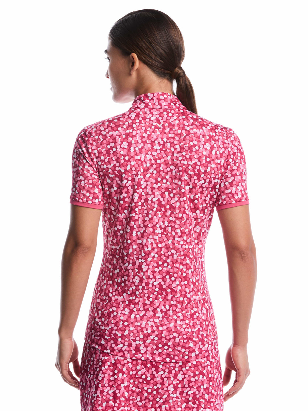 Women's Confetti Zip Polo (Chateau Rose) 