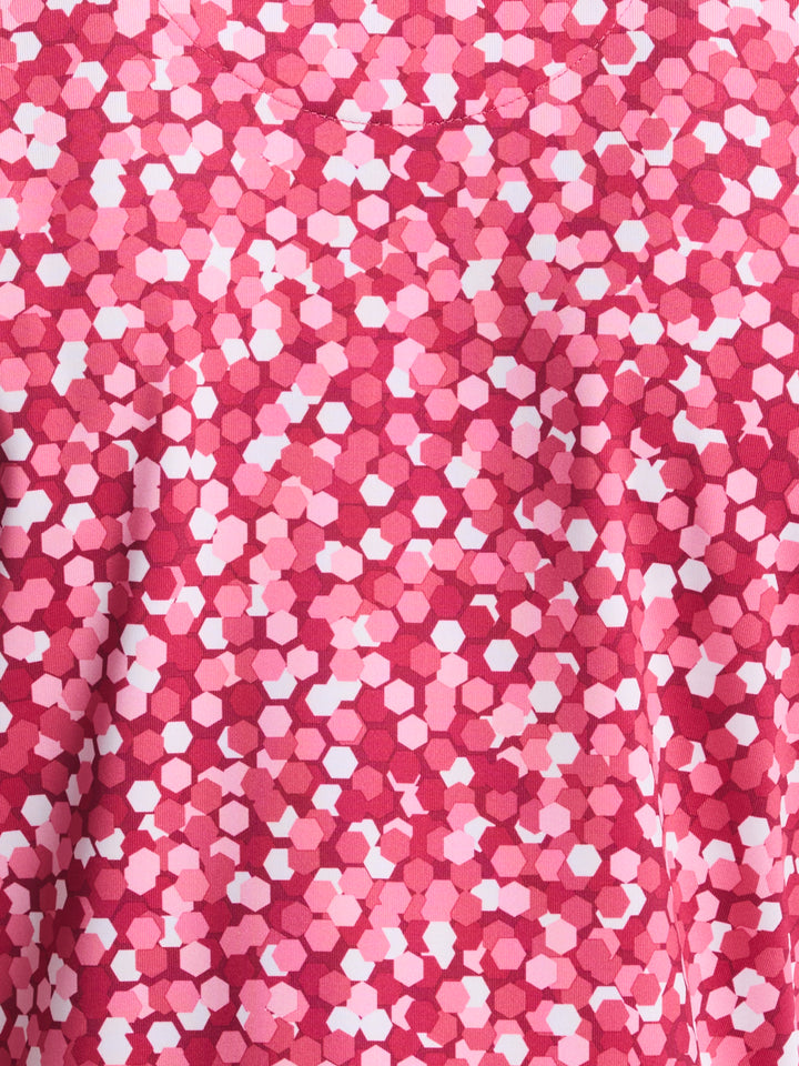 Women's Confetti Zip Polo (Chateau Rose) 