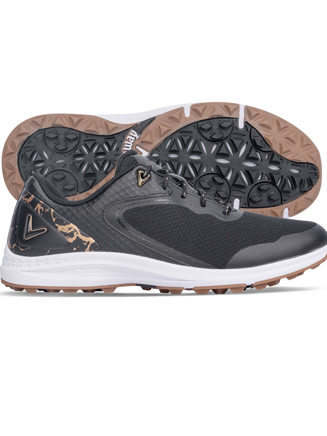 Womens Coronado V2 Spikeless Golf Shoes (Black) 