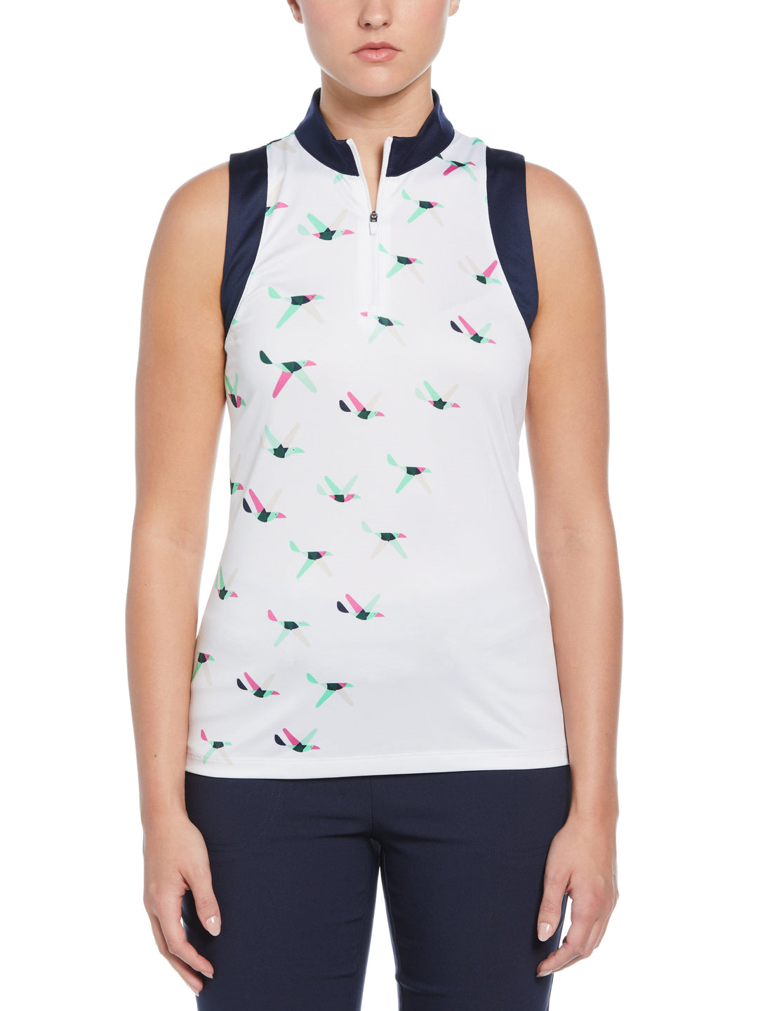 Engineered Birdie Sleeveless Golf Top (Brilliant White) 