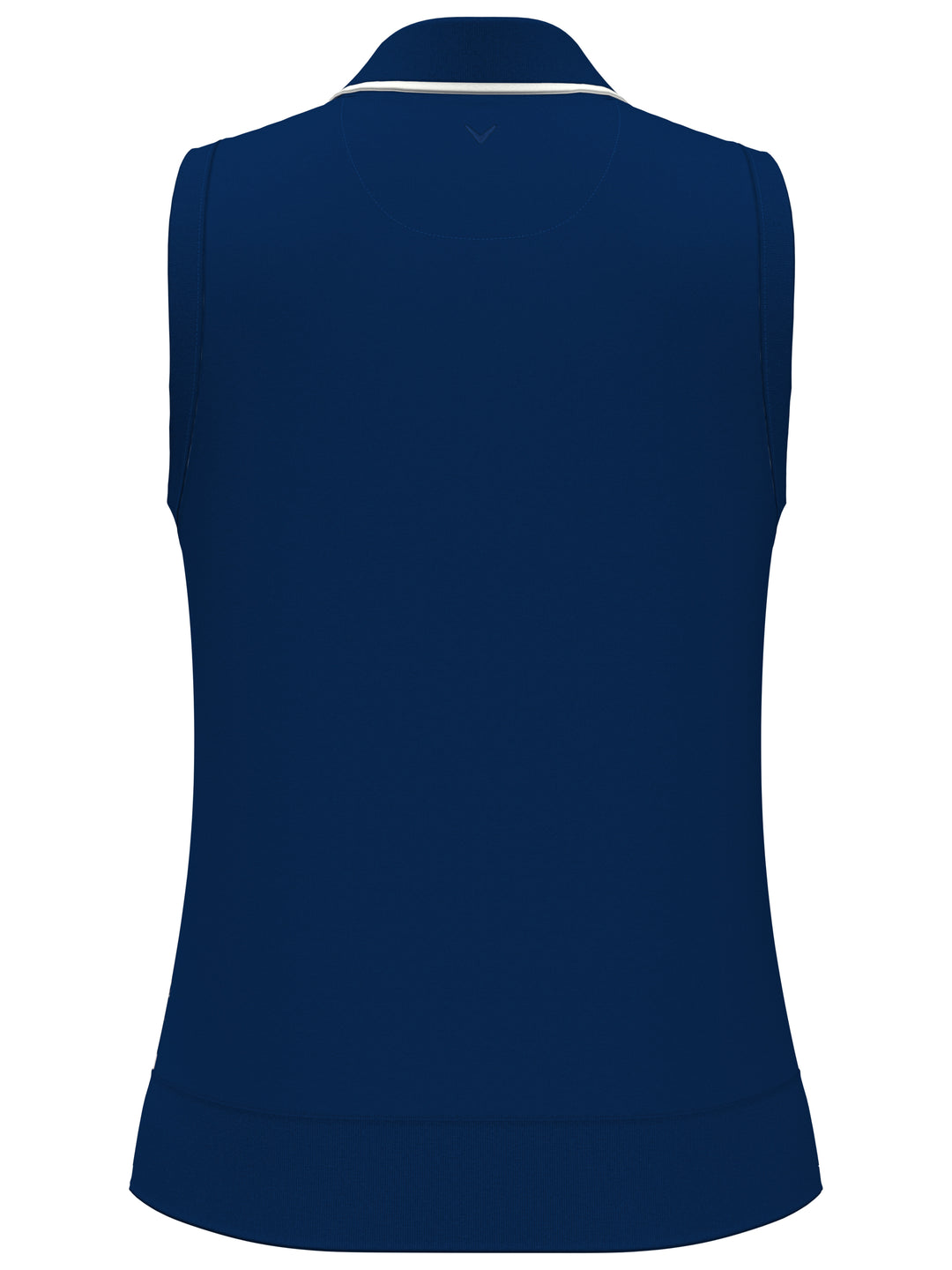 Women's Floral Blossom Print Ribbed Golf Top (Blue Depths) 