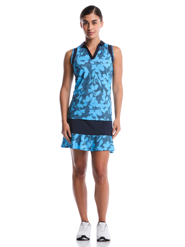 Women's Floral Printed Skort (Ethereal Blue) 