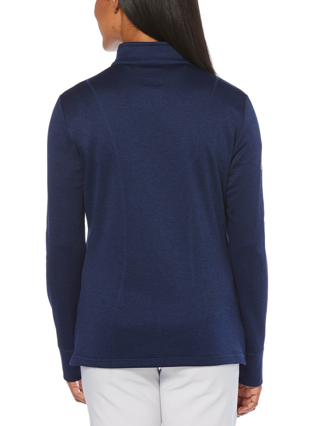 LADIES WAFFLE FLEECE JACKET (Blueprint Heather) 