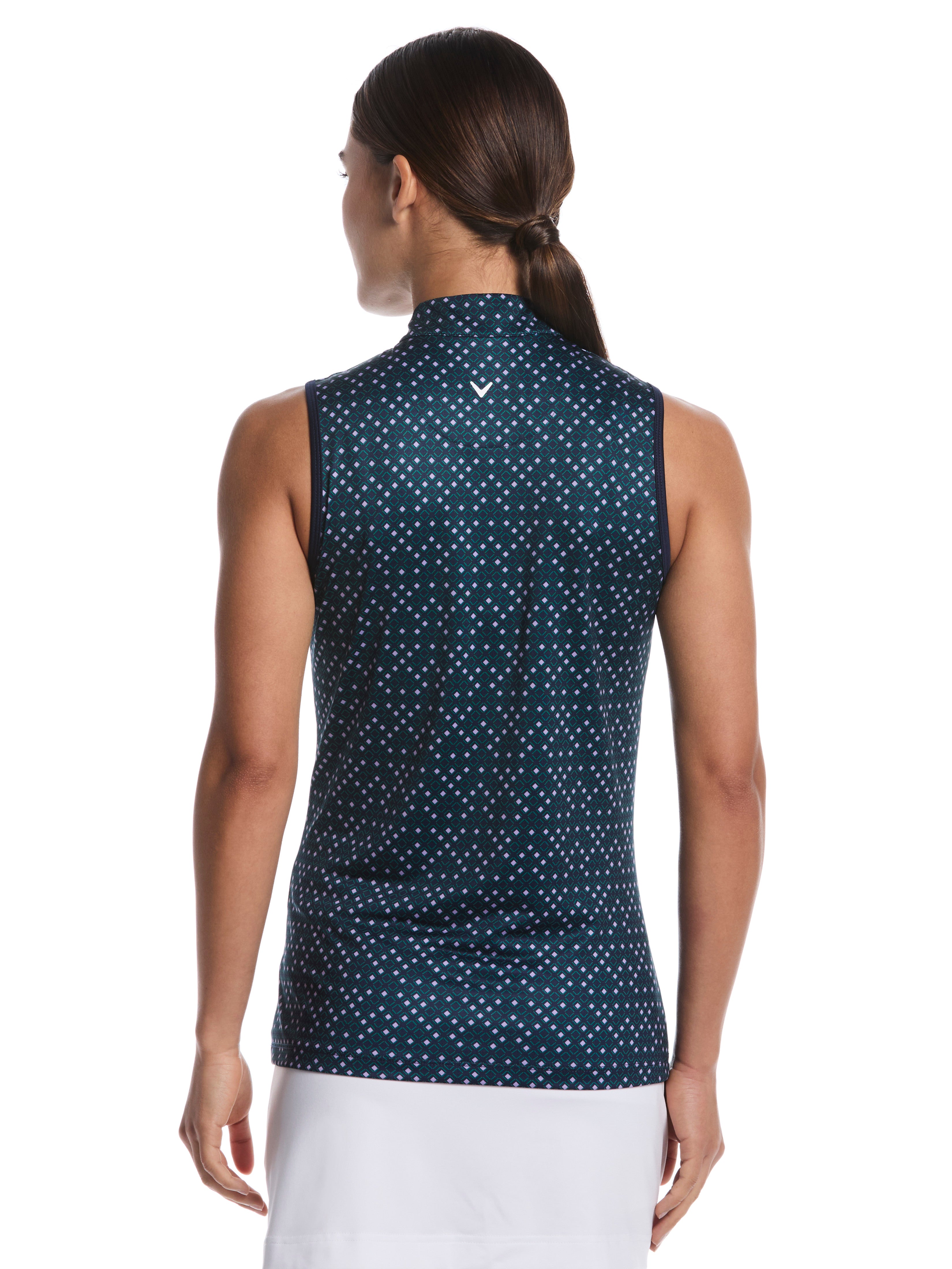 レディースウェア CGC GOLF BIAS LOGO MOCK NECK 2 Womens Geo Print Quarter Zip Sleeveless Mock Neck Shirt – Callaway