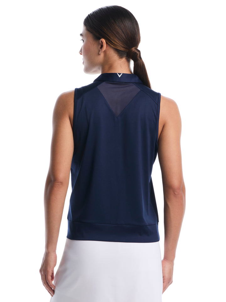 Womens Golf Top With Mesh Insert-Polos-Callaway