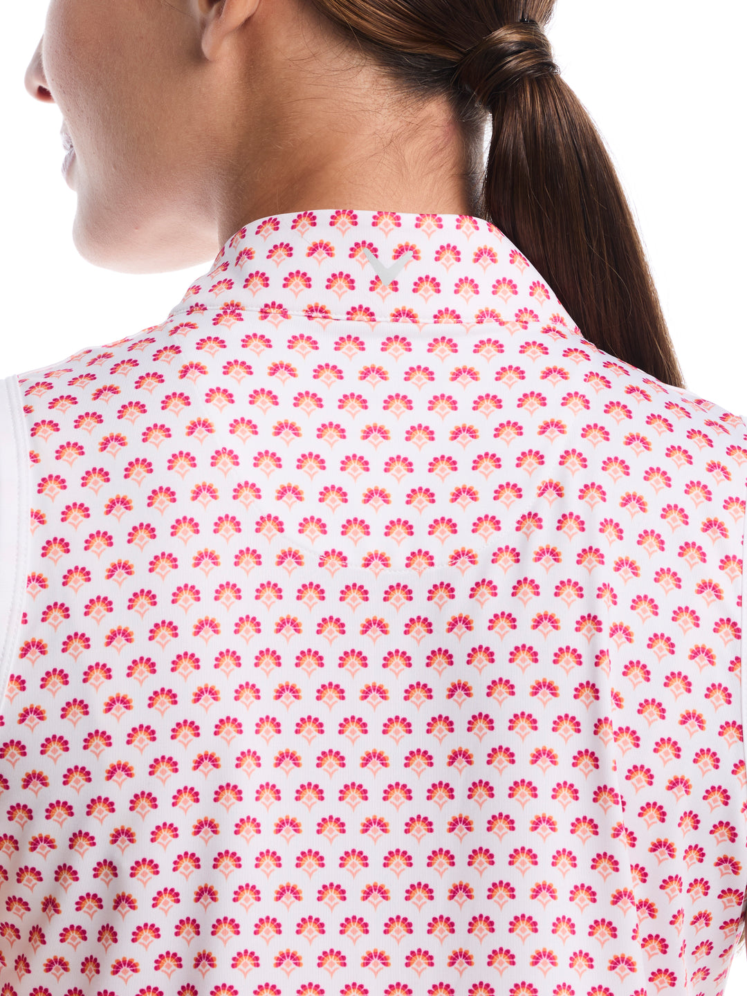 Womens Gradient Geo Print Golf Polo-Polos-Callaway