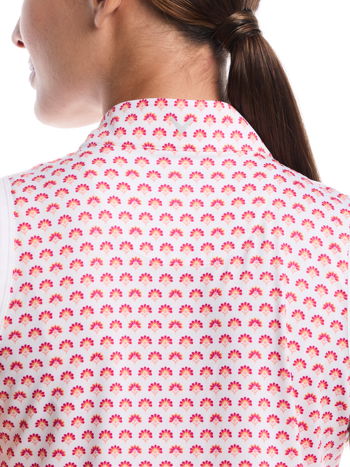 Womens Gradient Geo Print Golf Polo-Polos-Callaway