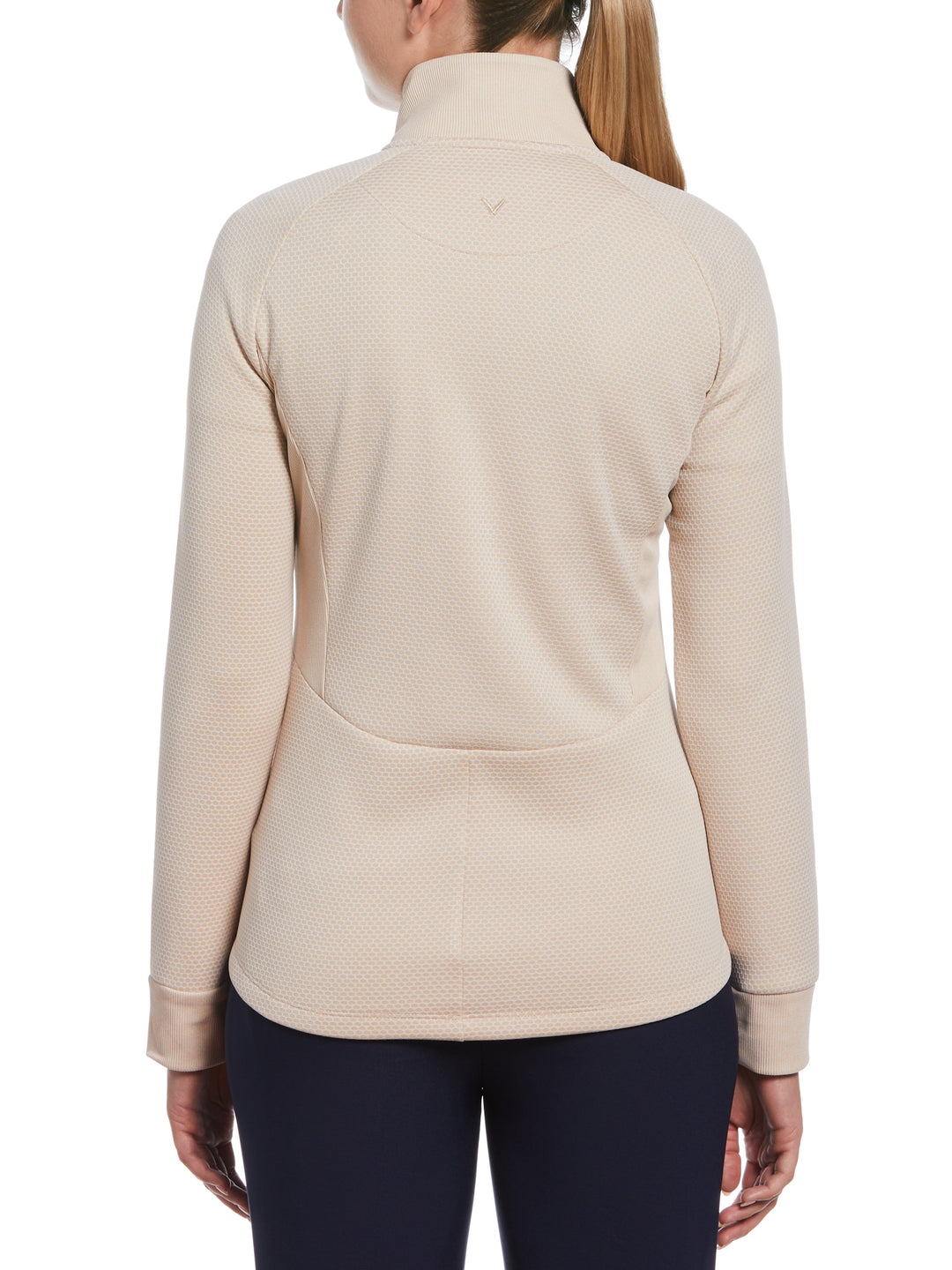 Women's Hexagon Heather Fleece Long Sleeve Golf Jacket (Chateau Gray Htr) 