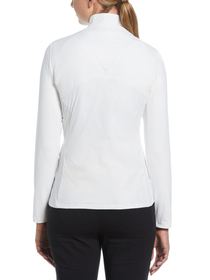 
Light Weight Mixed Media 1/2 Zip Windwear
 (Brilliant White) 