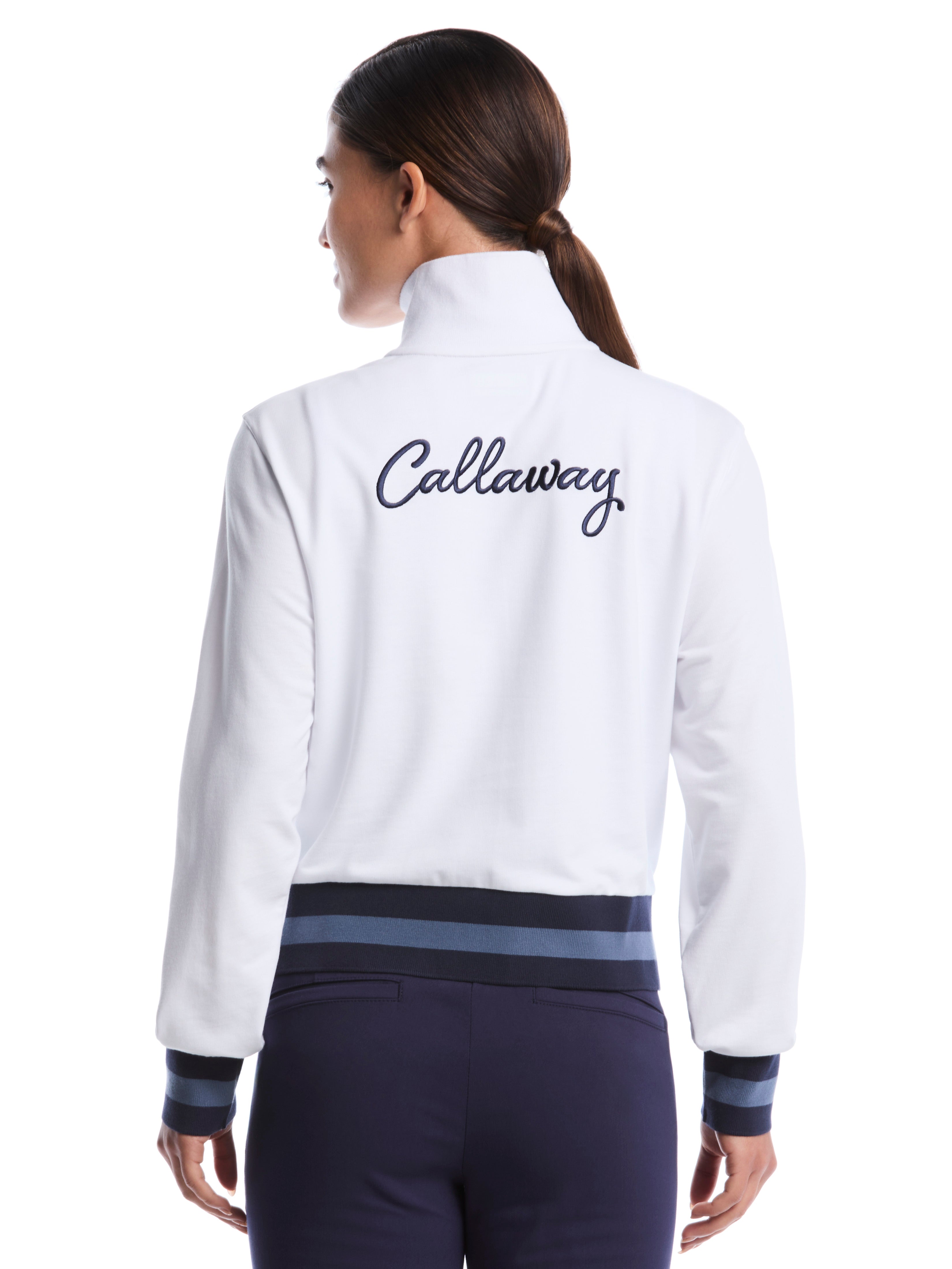 Womens Lightweight Cropped Quarter Zip Golf Jacket – Callaway Apparel