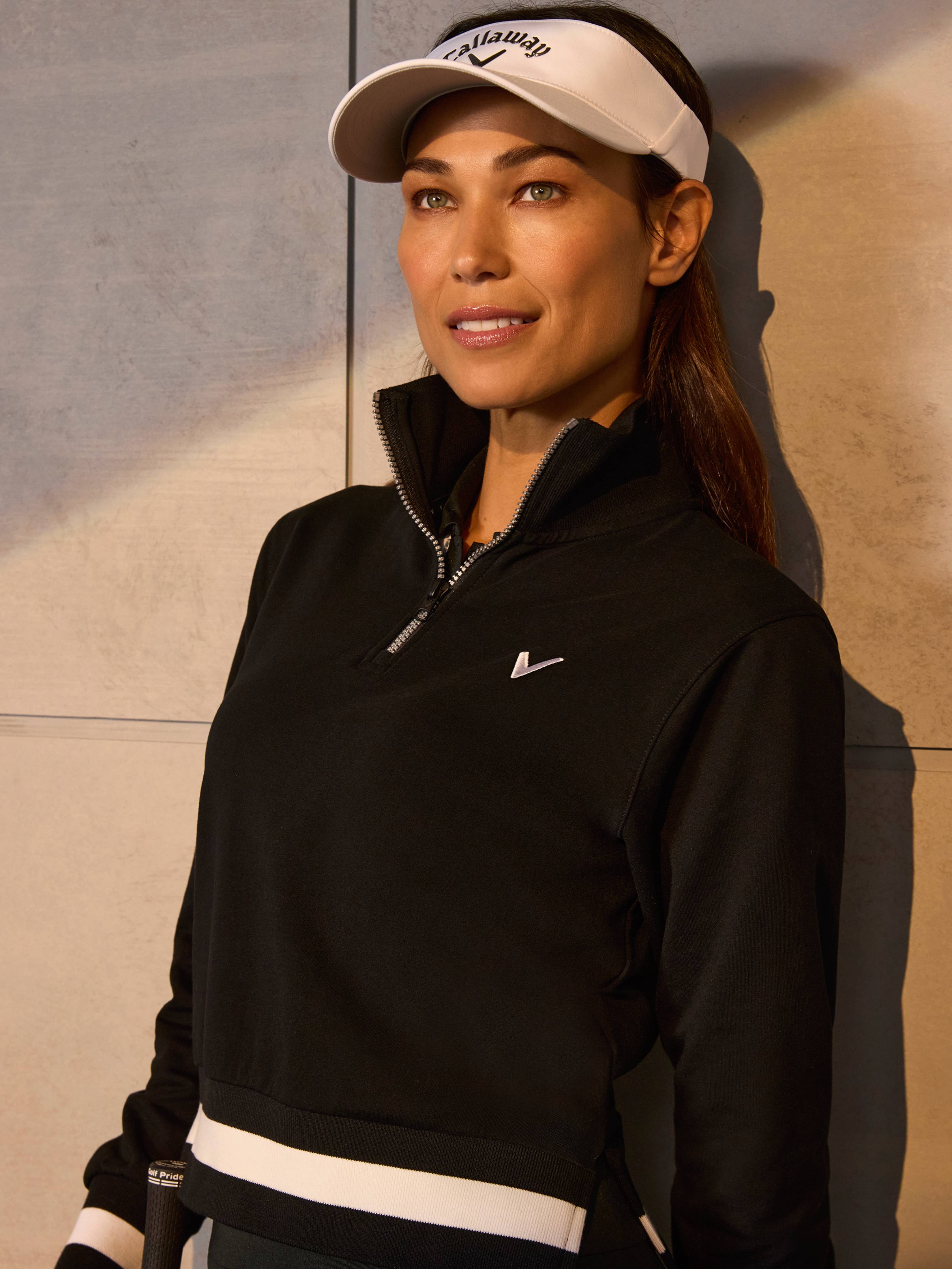 Womens Lightweight Cropped Quarter Zip Golf Shirt – Callaway Apparel