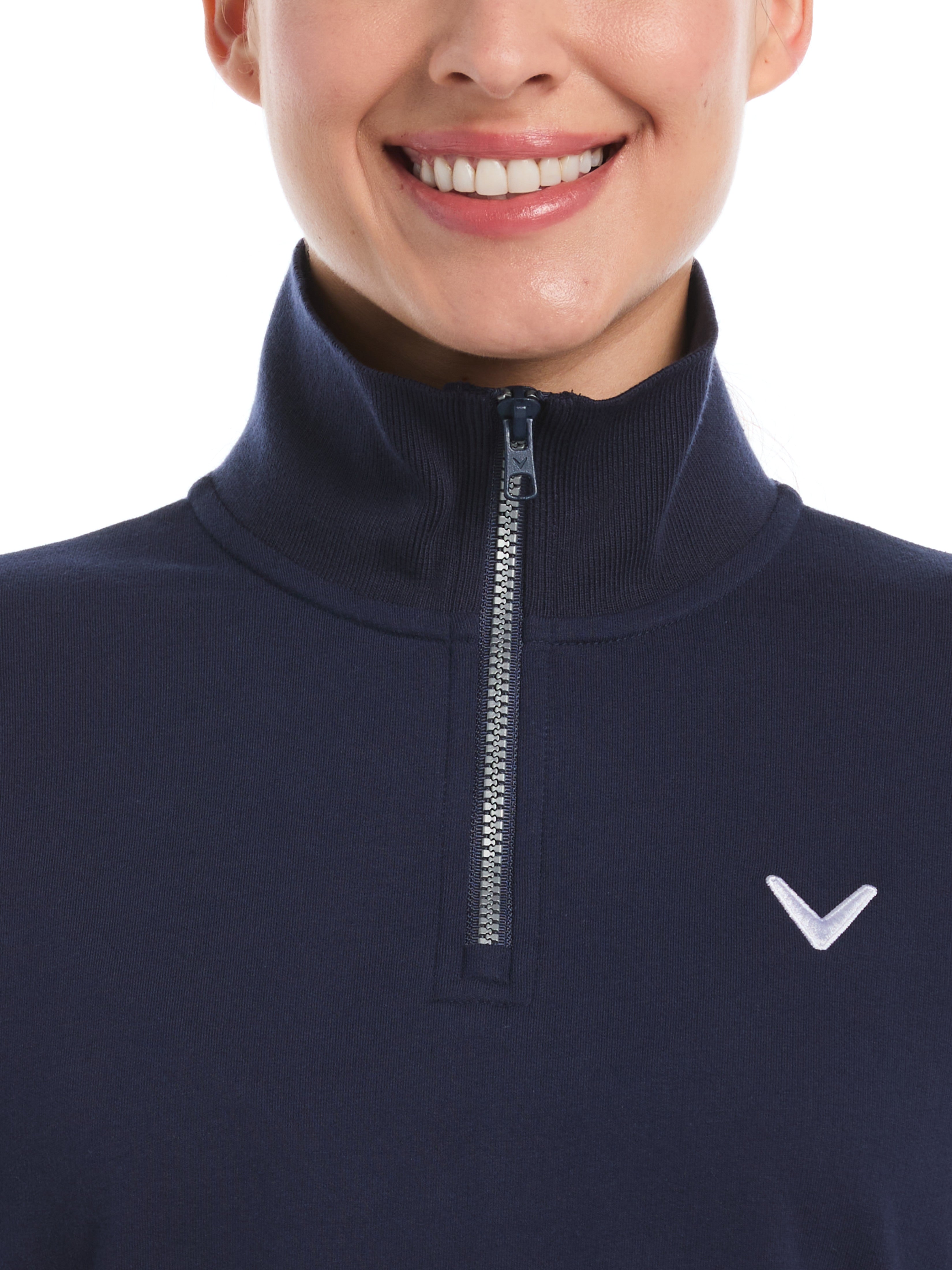 Womens Lightweight Cropped Quarter Zip Golf Shirt – Callaway Apparel