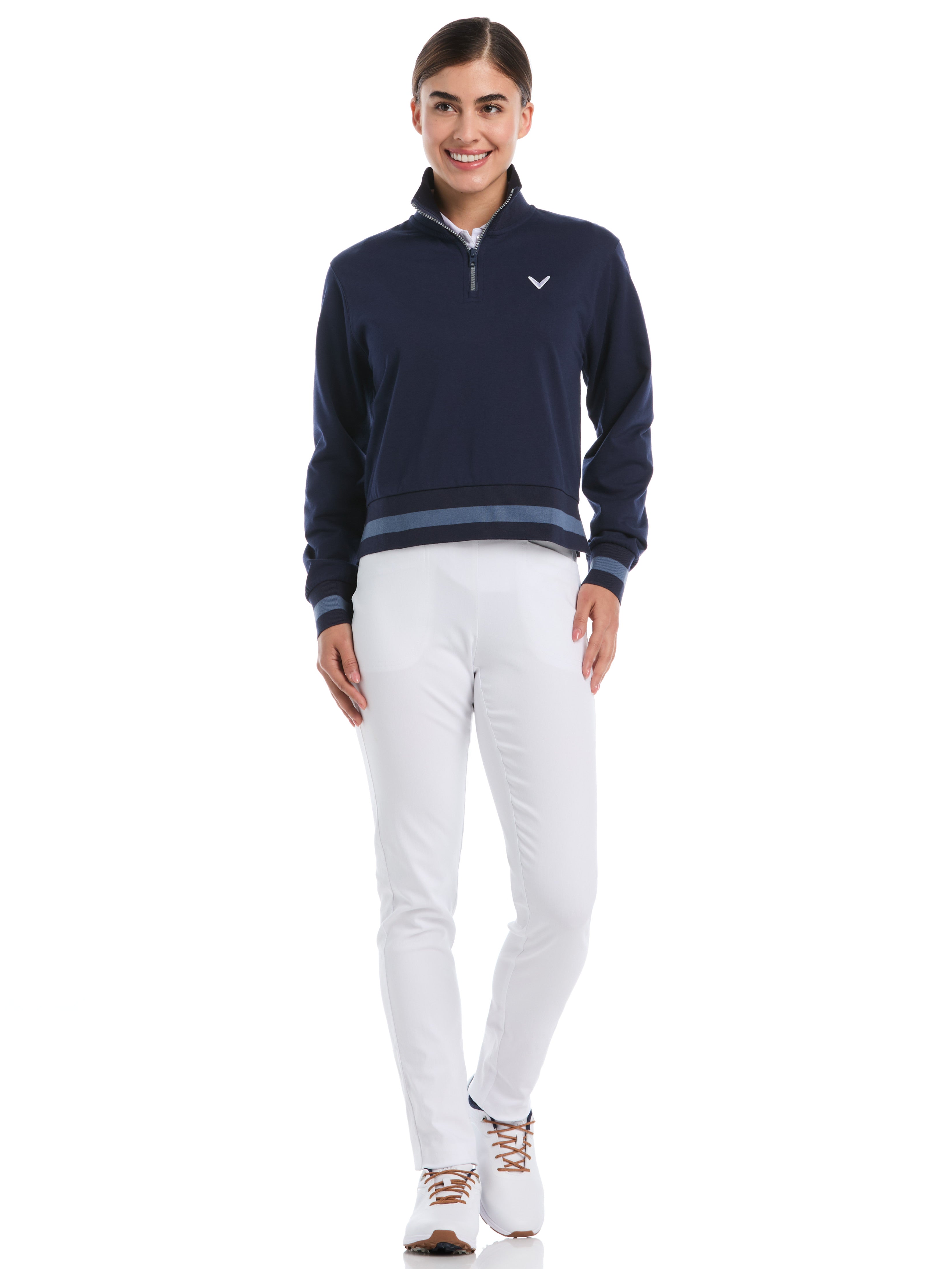Womens Lightweight Cropped Quarter Zip Golf Shirt – Callaway Apparel
