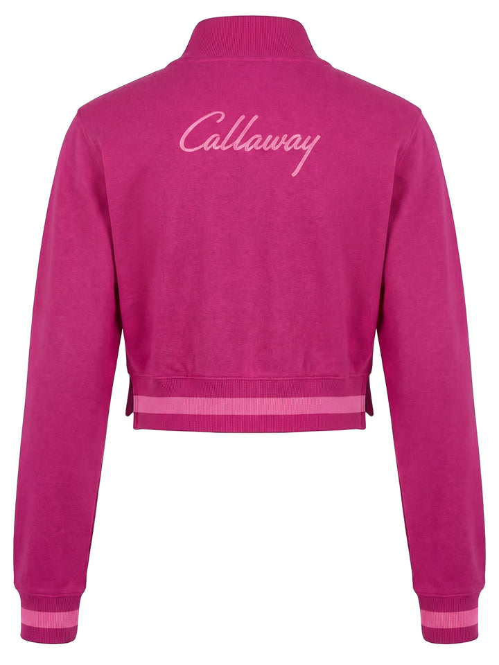 Womens Lightweight Cropped Quarter Zip Golf Shirt-Jackets-Callaway
