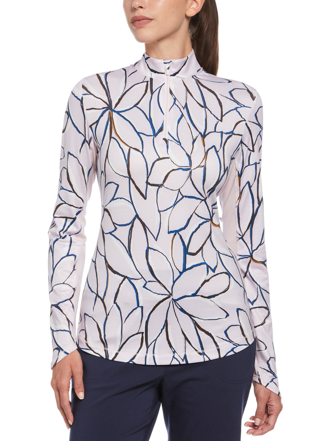 LINEAR FLORAL PRINTED SUN PROTECTION (Pink Nectar) 