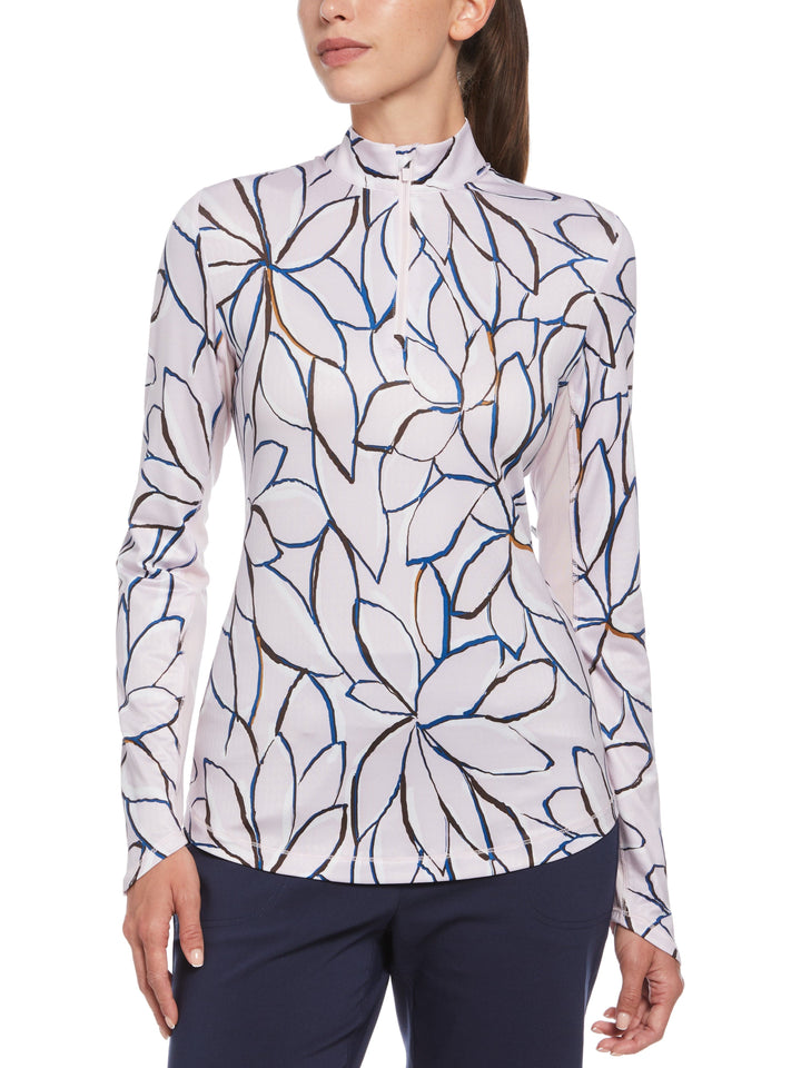 LINEAR FLORAL PRINTED SUN PROTECTION (Pink Nectar) 