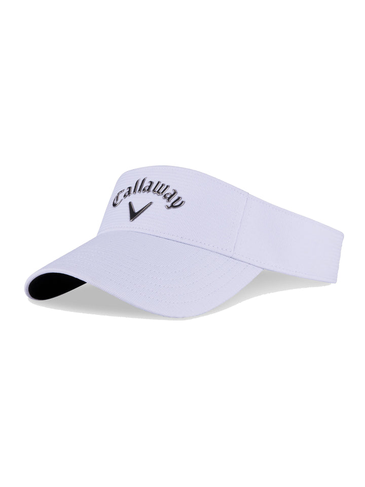 Womens Liquid Metal Visor-Hats-White/ Gunmetal-NS-Callaway